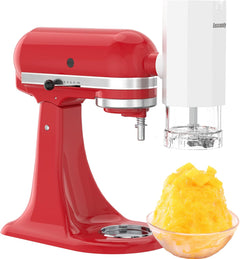 Shaved Ice Attachment/Snow Cone Maker with 8 Ice Molds for KitchenAid Stand Mixer