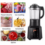 Eascandy 1.75L Heated Countertop Blender Make Hot Soups or Frozen Fruit Smoothie Blender with Preset Function, Black - Eascandy