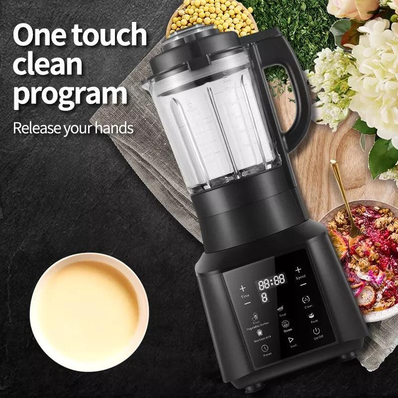 Eascandy 1.75L Heated Countertop Blender Make Hot Soups or Frozen Fruit Smoothie Blender with Preset Function, Black - Eascandy