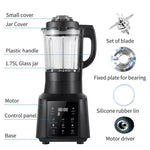 Eascandy 1.75L Heated Countertop Blender Make Hot Soups or Frozen Fruit Smoothie Blender with Preset Function, Black - Eascandy