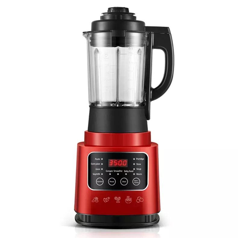 Eascandy 1.75L Heated Countertop Blender Make Hot Soups or Frozen Fruit Smoothie Blender with Preset Function, Red - Eascandy